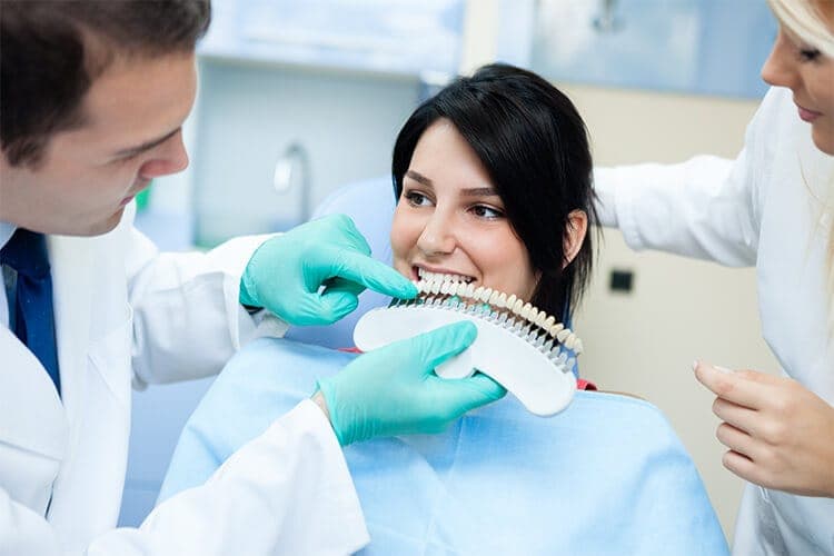 Professional veneer dental procedure and smile transformation